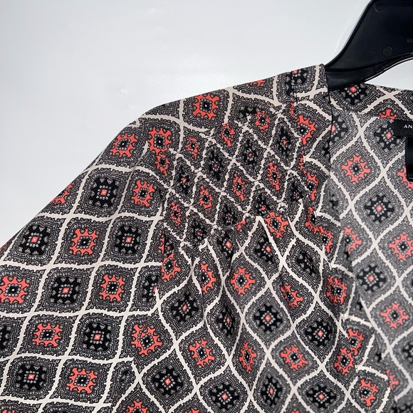 Ann Taylor Blouse Women’s Large Petite Multicolor Long Sleeve Polyester Blend - Picture 5 of 15